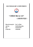 Chính trị luận -  Aristotle | Học viện Báo chí và Tuyên truyền