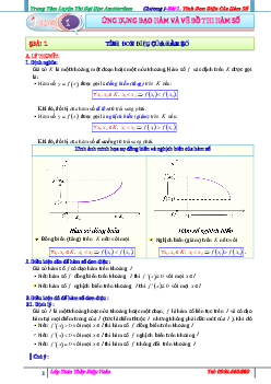 Bài tập tính đơn điệu của hàm số – Diệp Tuân Toán 12