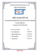 Tiểu luận: Phát triển năng lực dạy học toán môn Toán ứng dụng | Trường Đại học Sư phạm Thành phố Hồ Chí Minh