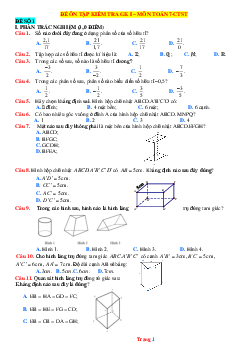 Bộ đề ôn tập giữa học kì 1 toán lớp 7 chân trời sáng năm 2023-