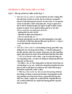 Nội dung ôn tập Triết học Mác-Lênin | Đại học Sư phạm Hà Nội