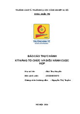 Kỹ Năng TC và ĐH Cuộc Họp - Báo Cáo Thực Hành 2024 Môn Quản trị nguồn nhân lực | Trường Đại học Công nghiệp Thành phố Hồ Chí Minh