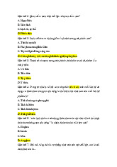 Bài tập trắc nghiệm môn Triết học Mác - Lênin: Chương 2- Chủ nghĩa duy vật biện chứng (Có đáp án) |  Trường Đại học Bách khoa, Đại học Đà Nẵng