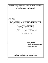 Toán Cao Cấp và Ứng Dụng Kinh Tế trong Phân Tích Kinh Doanh