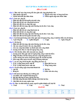 Trắc nghiệm Địa 6 Bài 23: Sông và hồ (có đáp án)