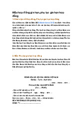 Mẫu hợp đồng gia hạn, phụ lục gia hạn hợp đồng