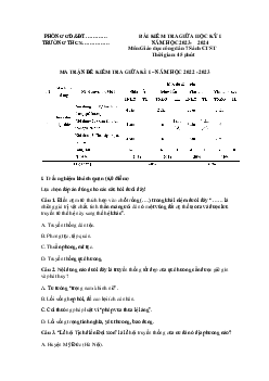 Bộ đề thi giữa học kì 1 môn GDCD lớp 7 năm 2023 - 2024 CTST - Đề 3