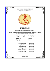 Đề tài : “Phân tích thực trạng rủi ro tập trung tín dụng tại TPBank và đề xuất giải pháp quản trị phù hợp cho Ngân hàng.”| Quản trị rủi ro tài chính