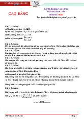 Đề tuyển sinh lớp 10 môn Toán năm 2025 – 2026 sở GD&ĐT Cao Bằng