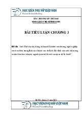 Tiểu luận môn Quản trị học |Học viện Phụ nữ Việt Nam