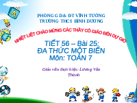 Giáo án điện tử Toán 7 Bài 25 Kết nối tri thức: Bậc và các hệ số của một đa thức