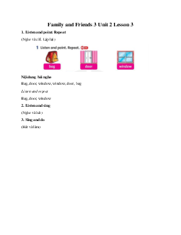 Family and Friends 3 Unit 2 Lesson 3 This is his ruler