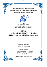 Báo cáo Phân tích dữ liệu thế vận hội Olympic từ năm 1986 - Ngôn ngữ Anh | Trường Đại học Bách khoa Thành phố Hồ Chí Minh