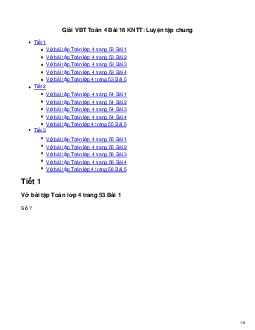 Vở bài tập Toán lớp 4 trang 53 Bài 16: Luyện tập chung Kết nối tri thức