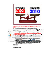 So sánh Incoterms 2010 và 2020: Những Điểm Khác Biệt Quan Trọng