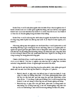 Đề cương Kinh tế vi mô Lý thuyết và bài tập | Trường Đại học Kinh tế và Quản trị Kinh doanh, Đại học Thái Nguyên