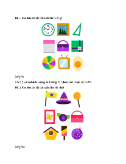 Bài tập Toán lớp 1 Bài 2 Sách Cánh Diều