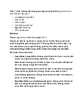 Đề cương môn Tổng quan du lịch - Trường Đại học lao động -  xã hội