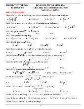 Đề cương giữa kỳ 2 Toán 11 năm 2024 – 2025 trường THPT Quế Sơn – Quảng Nam