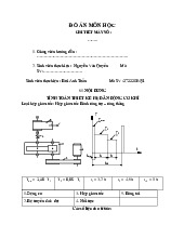Đồ án môn học Chi tiết máy  | Trường đại học kinh doanh và công nghệ Hà Nội