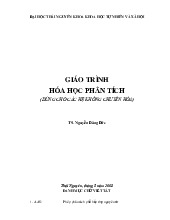 Giáo Trình Hóa Học Phân Tích môn Hóa học phân tích | Trường Đại Học Thái Nguyên