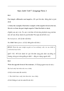 Giải Tiếng Anh 6 Unit 7: Language Focus 1 - Friends Plus