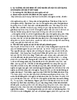 Lý thuyết môn tư tưởng Hồ Chí Minh về chủ nghĩa xã hội và xây dựng chủ nghĩa xã hội ở Việt Nam