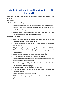 Lập dàn ý Thuật lại một hoạt động trải nghiệm em đã tham gia | Tập làm văn 4