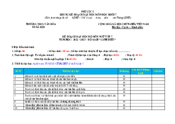 Phụ lục 2 Ngữ văn 7 Cánh diều trường THCS Tân Hòa