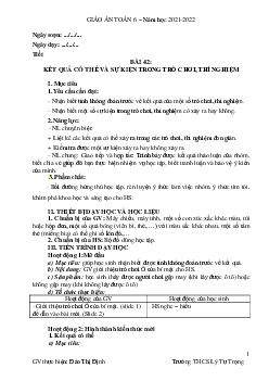 Bài 42.Kết quả có thể và sự kiện trong trò chơi thí nghiệm | Bài giảng  Toán 6 | Kết nối tri thức