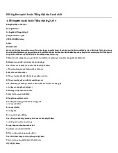 Đề thi giữa học kì 1 môn Tiếng Việt lớp 2 mới nhất