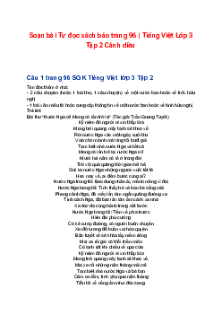 Soạn bài Tự đọc sách báo trang 96 | Tiếng Việt Lớp 3 Tập 2 Cánh diều