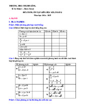 Ôn tập giữa học kì 1 Toán 9 năm 2024 – 2025 trường THCS Thành Công – Hà Nội