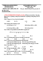 Đề tham khảo cuối kỳ 1 Toán 6 năm 2024 – 2025 phòng GD&ĐT Thủ Đức – TP HCM