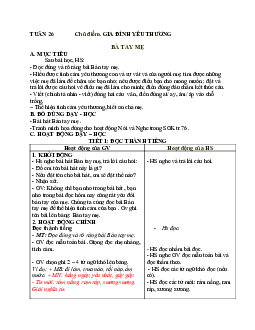 Giáo án Tiếng Việt 1 - Tuần 25 | sách Vì sự bình đẳng và dân chủ trong giáo dục