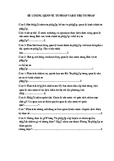 Đề cương quản lý nhà nước về tư pháp và bổ trợ tư pháp | Đại học Nội Vụ Hà Nội