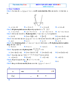 Bộ đề thi giữa HK2 Toán 10 Chân trời sáng tạo (có đáp án )
