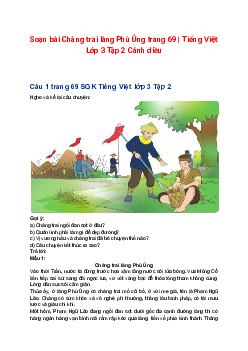 Soạn bài Chàng trai làng Phù Ủng trang 69 | Tiếng Việt Lớp 3 Tập 2 Cánh diều