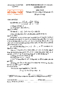 Đề thi học sinh giỏi tỉnh Toán 9 năm 2020 – 2021 sở GD&ĐT Cao Bằng
