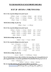 Ôn tập học phần Cơ sở lí thuyết hóa học môn Cơ sở lý thuyết Hoá Học | Trường Đại học Sư phạm Thành phố Hồ Chí Minh