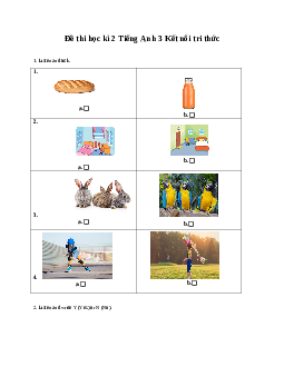 Đề thi học kì 2 Tiếng Anh 3 Global Success