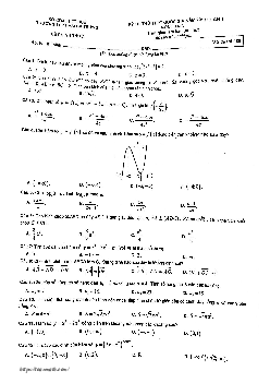 Đề thi thử Toán THPT Quốc gia 2019 lần 1 trường Hai Bà Trưng – TT. Huế
