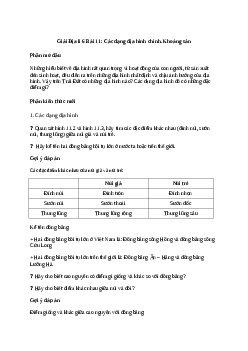 Giải Địa lí 6 Bài 11: Các dạng địa hình chính. Khoáng sản | Cánh diều