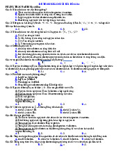 Đề cuối kỳ 1 Hóa 10