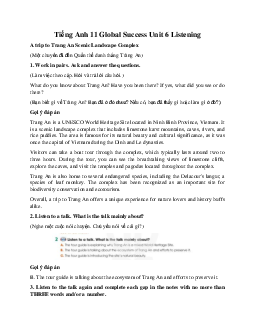 Giải Unit 6 Listening | Tiếng Anh 11 Global Success