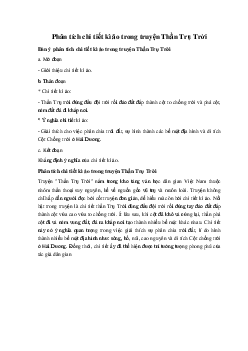 Phân tích chi tiết kì ảo trong truyện Thần Trụ Trời Ngữ Văn 10 sách Chân Trời Sáng Tạo