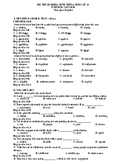 Đề thi (đề xuất) Olympic 10 tháng 3 lần thứ 3 môn Tiếng Anh năm 2019 môn Tiếng Anh 11 THPT Phan Đăng Lưu