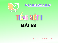 Giáo án điện tử Tiếng việt 1 bài 58 Chân trời sáng tạo: Học vấn: ach, êch, ich