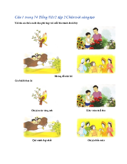 Giải SGK môn Tiếng việt 2 - Bài Ôn tập 1 | Chân trời sáng tạo