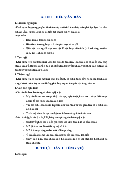 Đề cương ôn tập Văn 7 giữa kì 2 | Kết nối tri thức